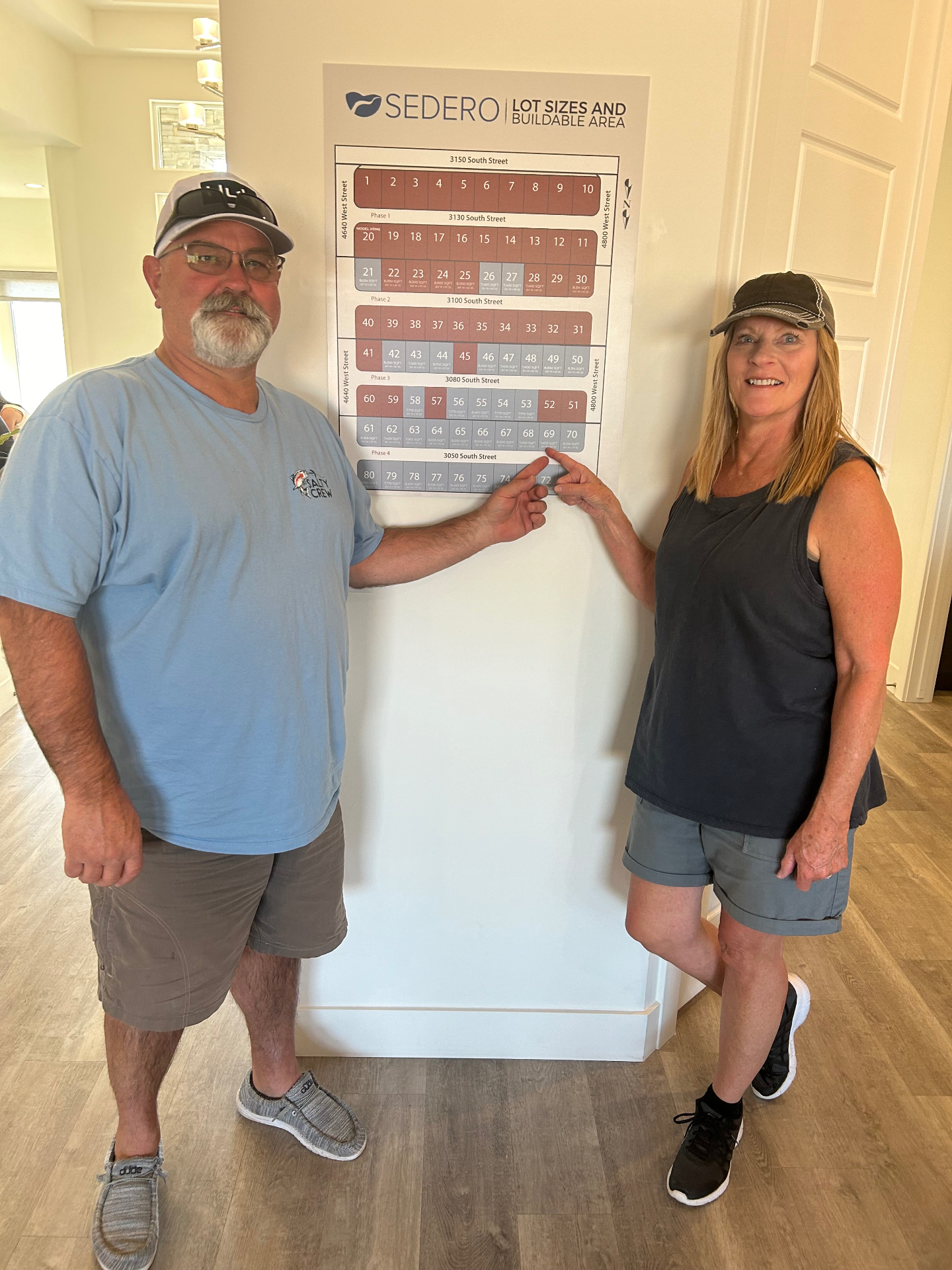 Buyers picking their lot on the Sedero lot map